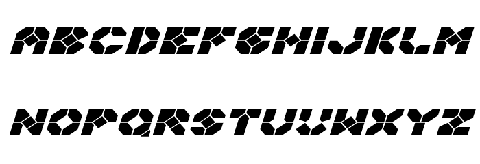 Zoom Runner Expanded Italic Font LOWERCASE