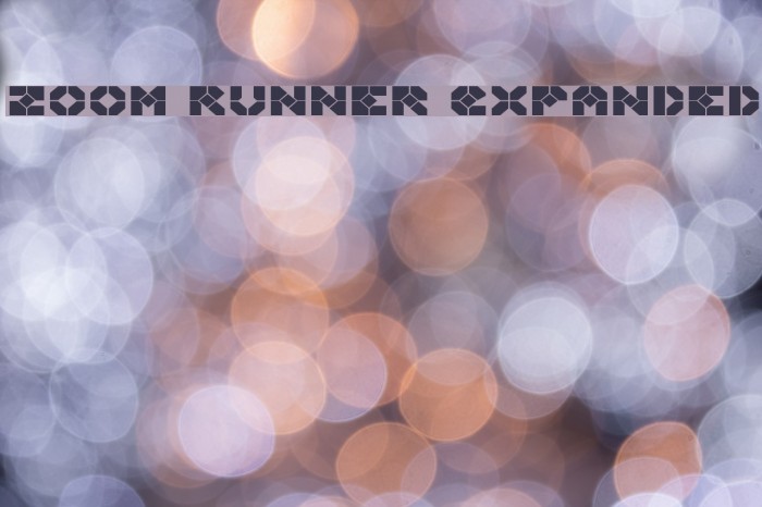 Zoom Runner Expanded Font examples