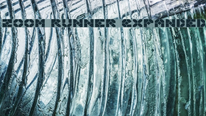 Zoom Runner Expanded Font examples