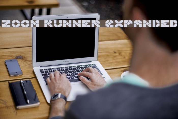Zoom Runner Expanded Font examples