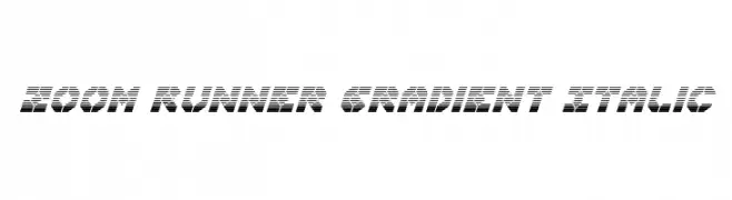 Zoom Runner Gradient Italic  Скачать бесплатные шрифты