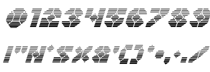 Zoom Runner Gradient Italic Font OTHER CHARS