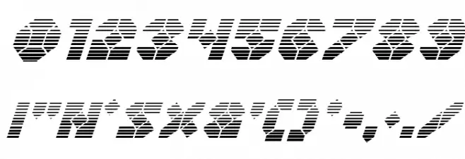 Zoom Runner Gradient Italic Font OTHER CHARS