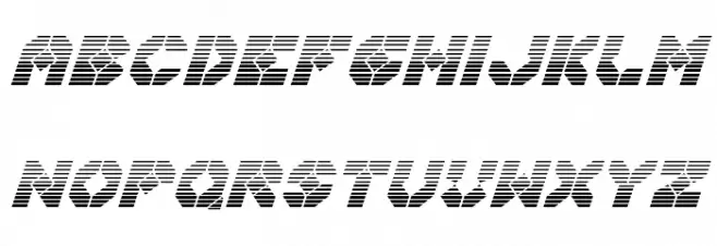 Zoom Runner Gradient Italic Caratteri MINUSCOLO