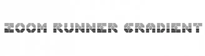 Zoom Runner Gradient  Скачать бесплатные шрифты