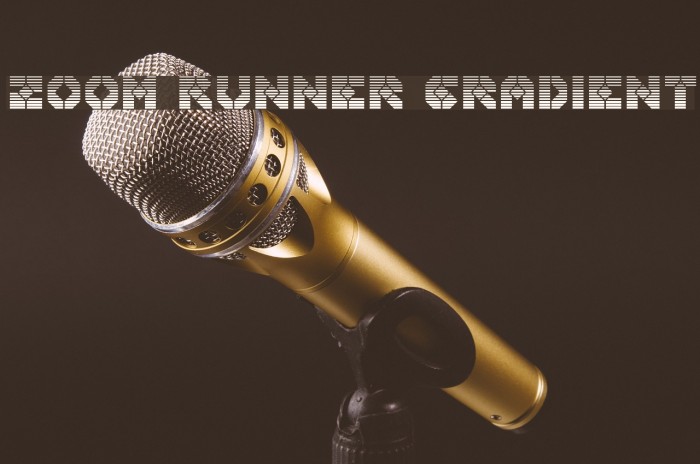 Zoom Runner Gradient Font examples