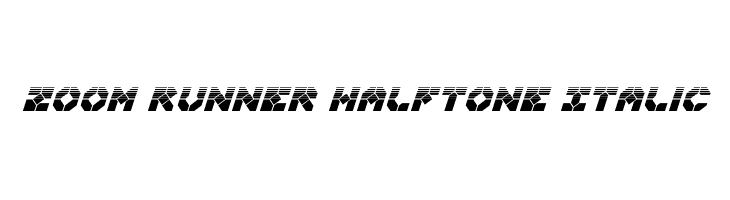 Zoom Runner Halftone Italic  لخطوط تنزيل