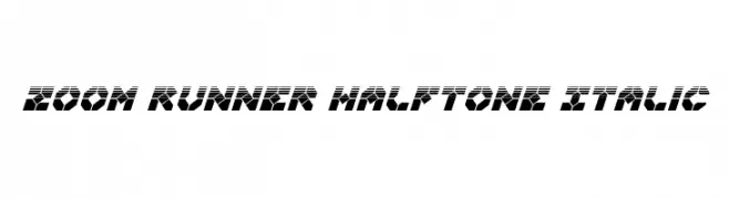 Zoom Runner Halftone Italic  Скачать бесплатные шрифты