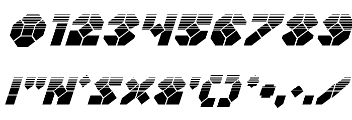 Zoom Runner Halftone Italic Font OTHER CHARS