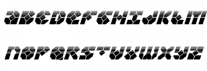 Zoom Runner Halftone Italic Polices MAJUSCULES