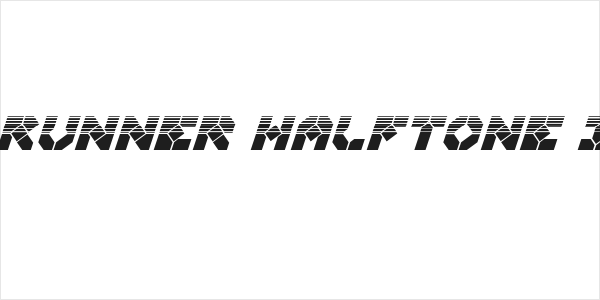 Zoom Runner Halftone Italic Logo