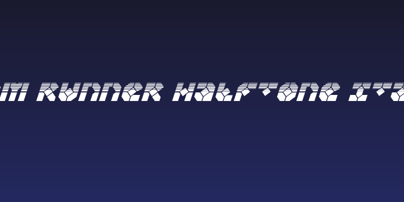 Zoom Runner Halftone Italic Social Header