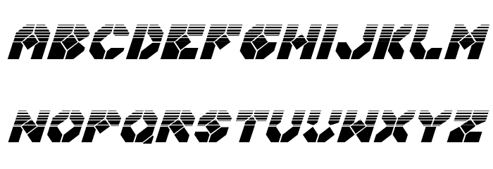 Zoom Runner Halftone Italic Font LOWERCASE