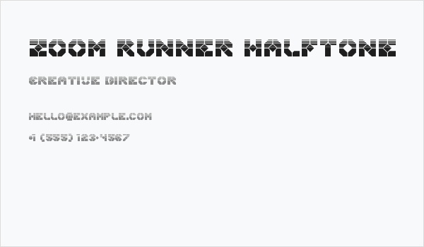 Zoom Runner Halftone Business Card