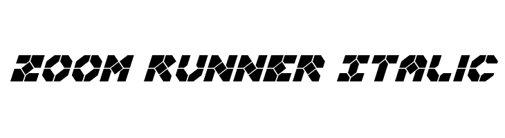 Zoom Runner Italic  font caratteri gratis
