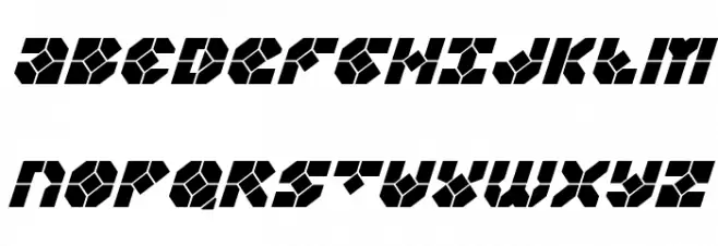 Zoom Runner Italic फ़ॉन्ट अपरकेस