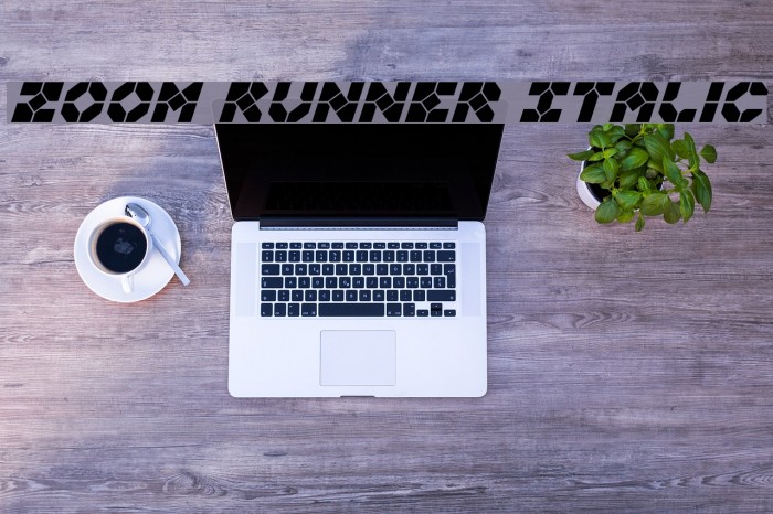Zoom Runner Italic Font examples