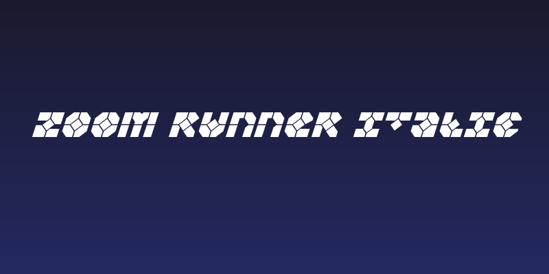 Zoom Runner Italic Social Header
