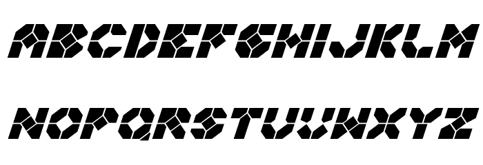 Zoom Runner Italic Font LOWERCASE