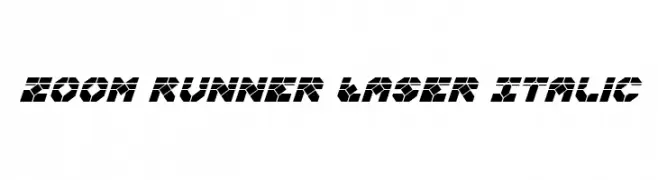Zoom Runner Laser Italic  les polices de caractères gratuit tlcharger