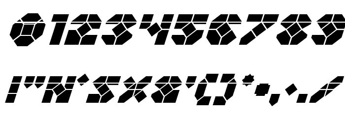 Zoom Runner Laser Italic Font OTHER CHARS