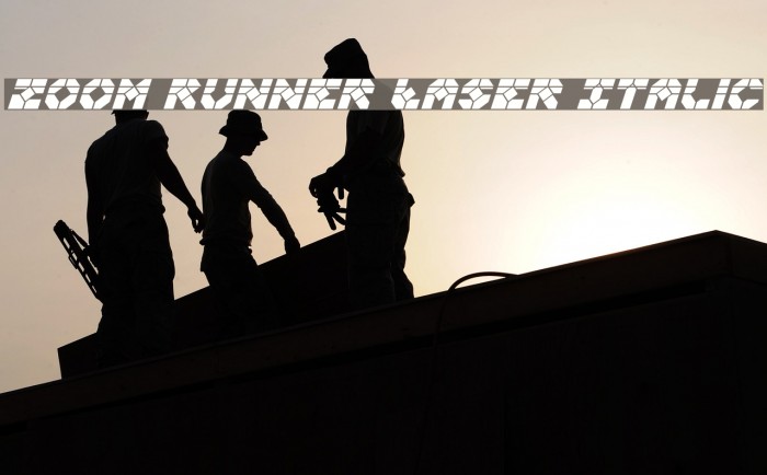 Zoom Runner Laser Italic Font examples