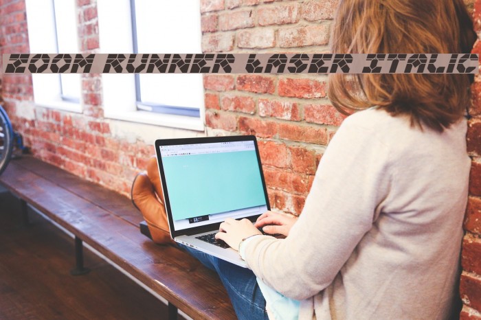 Zoom Runner Laser Italic Font examples