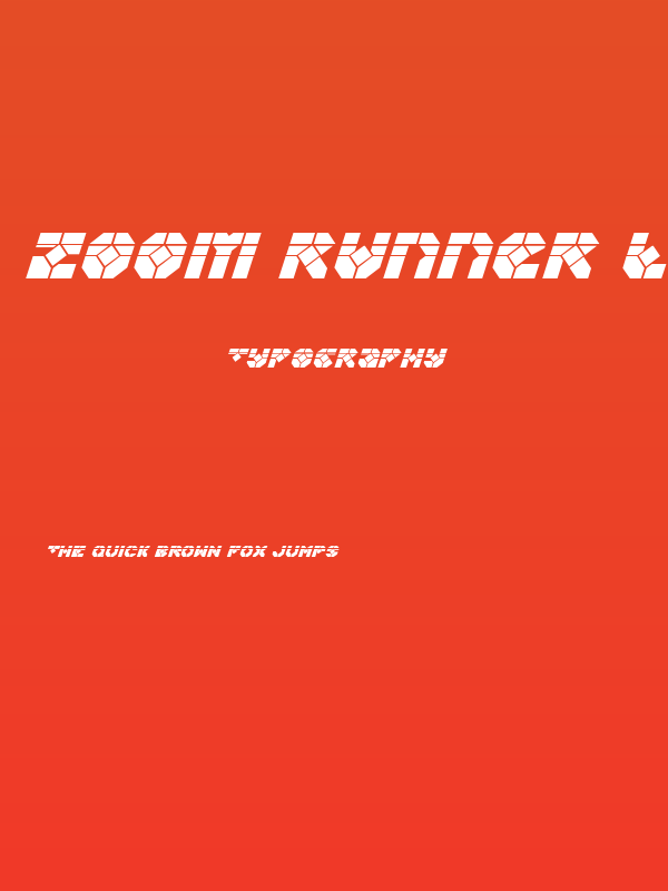 Zoom Runner Laser Italic Poster