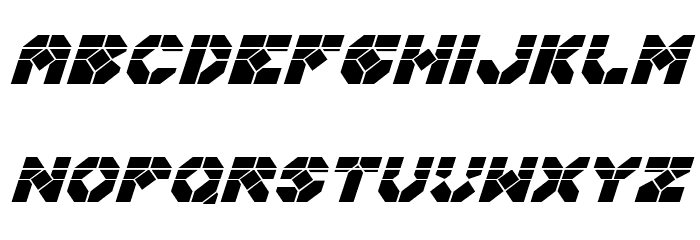 Zoom Runner Laser Italic Font LOWERCASE