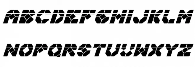 Zoom Runner Laser Italic फ़ॉन्ट लोअरकेस