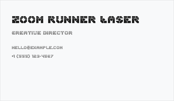 Zoom Runner Laser Business Card
