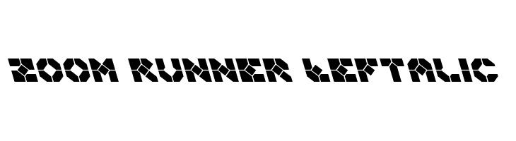 Zoom Runner Leftalic  Free Fonts Download