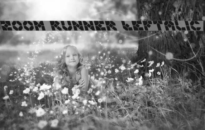 Zoom Runner Leftalic Schriftart examples