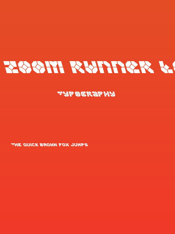 Zoom Runner Leftalic Poster