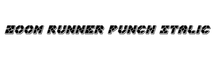Zoom Runner Punch Italic  les polices de caractères gratuit tlcharger