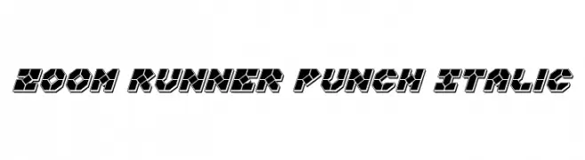 Zoom Runner Punch Italic  नि: शुल्क फ़ॉन्ट्स डाउनलोड