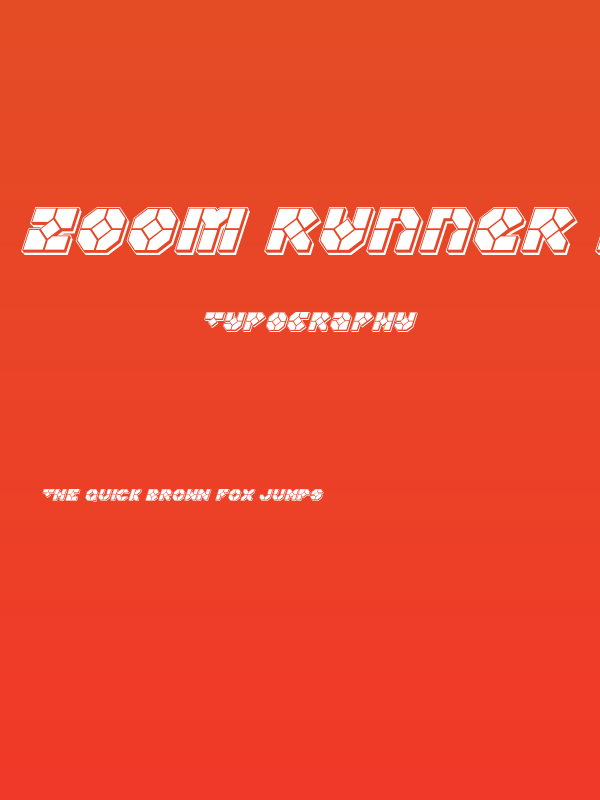 Zoom Runner Punch Italic Poster