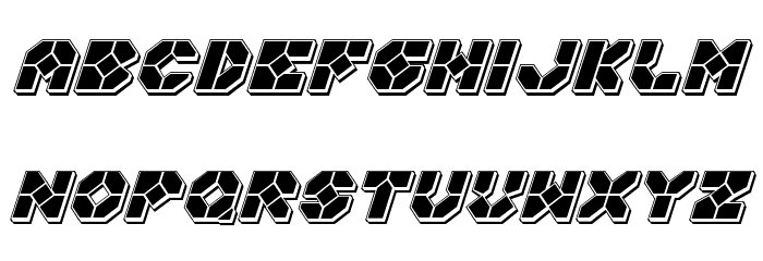 Zoom Runner Punch Italic Font LOWERCASE