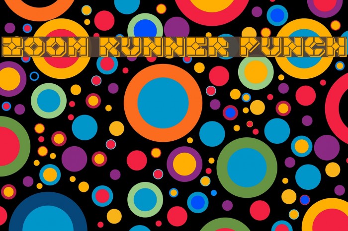Zoom Runner Punch Font examples