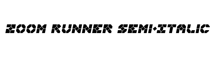 Zoom Runner Semi-Italic  免费字体下载