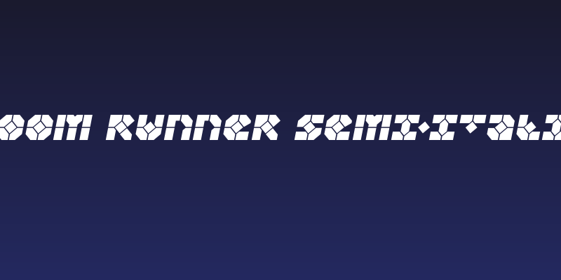 Zoom Runner Semi-Italic Social Header