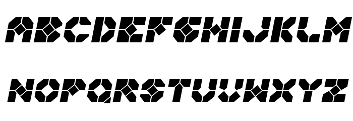 Zoom Runner Semi-Italic Font LOWERCASE