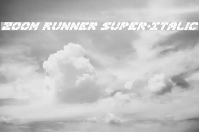 Zoom Runner Super-Italic Font examples