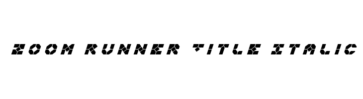 Zoom Runner Title Italic  font caratteri gratis