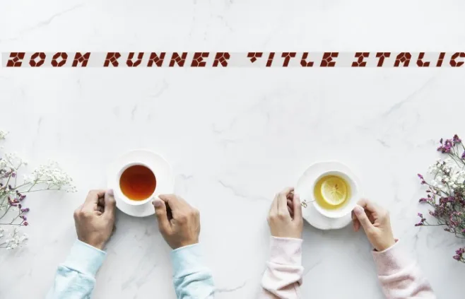 Zoom Runner Title Italic Example 2