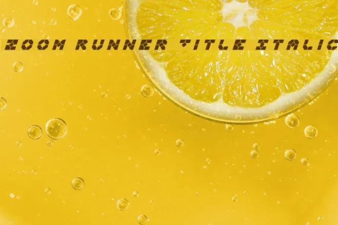 Zoom Runner Title Italic Example 3
