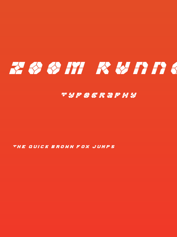 Zoom Runner Title Italic Poster