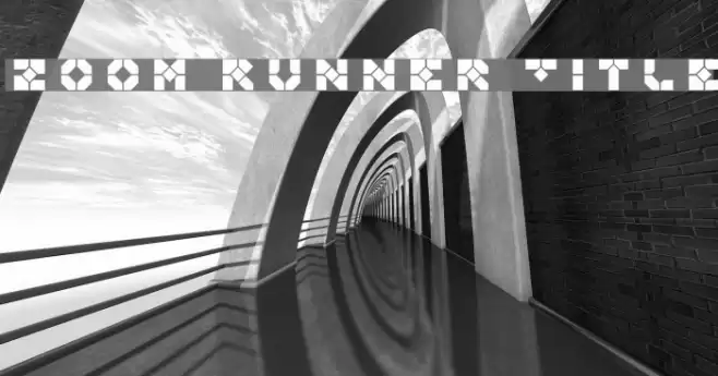 Zoom Runner Title Font examples