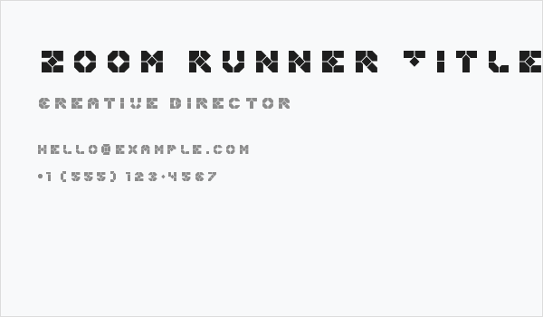 Zoom Runner Title Business Card