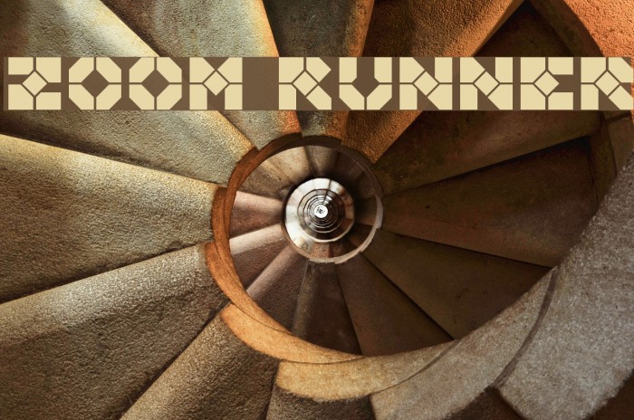 Zoom Runner Font examples